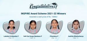 INSPIRE Award Scheme 2021-22 Winners
