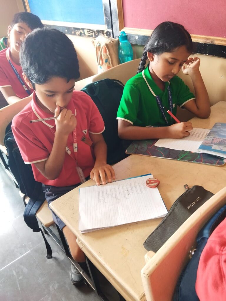 Memory game and Paragraph Writing Competition Vikas The Concept School