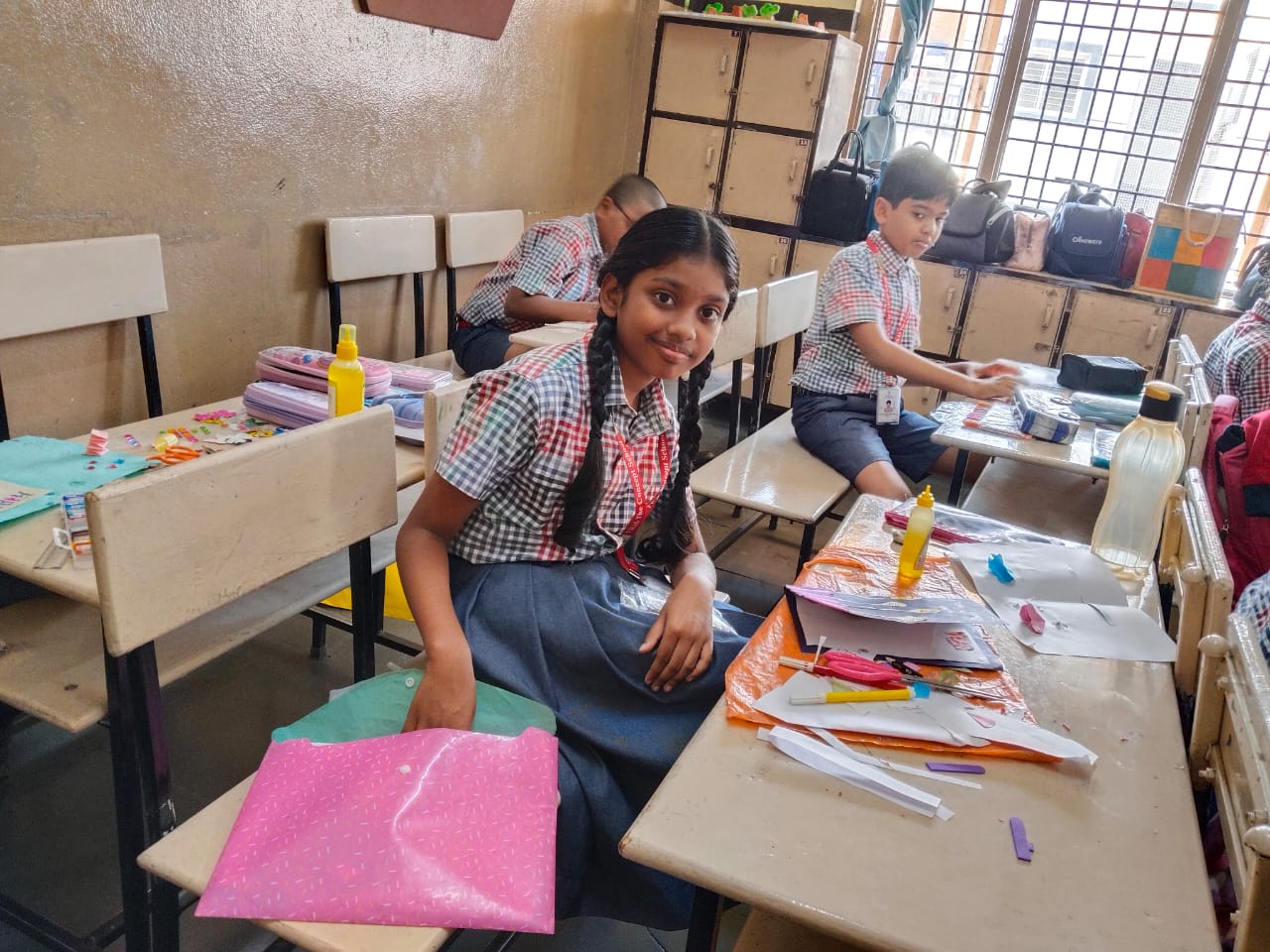 Greeting card making competition for classes 3,4,5 (109)